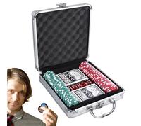 Generisch Gioco Poker Chip - Set professionale con custodia in alluminio | Token Poker per Texas Hold'em, Blackjack, tornei di carte, club di gioco, da poker, set di lusso