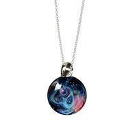 Generisch Gioielli a forma di stella 'universo, collana con sfera di in vetro, per amanti, donne, ragazze, mogli, madri, migliori amici, coppie, San , nascita, Siehe