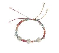 Generisch Gioielli in ametista Dainty Gold Plated Bracelets for Women Trendy Amber and Hand Chain Ankle Adjustable Beaded Bracelet for Lady Seekmal Bracciale, Taglia unica, Nylon, Nessuna pietra