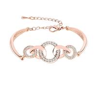 Generisch Gioielli Mm Uomo Messaggi Gioielli Donna per Miglior Bracciale Cuore Sorella Impilabile Perla 4 Anelli Naturali, Taglia unica, Metallo