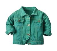 Generisch Giovanile Prezzi per la letteratura dei giovani, giacca di jeans per bambini, verde, 6-7 Jahre