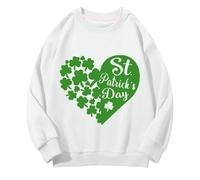 Generisch Girls and Boys Round Neck Felpe Spring and Autumn St Day Middle and Large Children's Felpe Retro Personality 2D Printing Children's Casual Felpa con cappuccio vintage, bianco, 6-7 Jahre