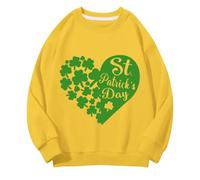 Generisch Girls and Boys Round Neck Felpe Spring and Autumn St Day Middle and Large Children's Felpe Retro Personality 2D Printing Children's Casual Felpa con cappuccio vintage, giallo., 3-4 Jahre