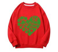 Generisch Girls and Boys Round Neck Felpe Spring and Autumn St Day Middle and Large Children's Felpe Retro Personality 2D Printing Children's Casual Felpa con cappuccio vintage, Colore: rosso, 3-4