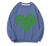 Generisch Girls and Boys Round Neck Felpe Spring and Autumn St Day Middle and Large Children's Felpe Retro Personality 2D Printing Children's Casual Felpa con cappuccio vintage, Blu marino, 6-7 Jahre