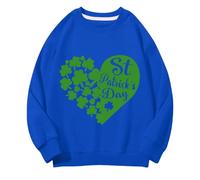 Generisch Girls and Boys Round Neck Felpe Spring and Autumn St Day Middle and Large Children's Felpe Retro Personality 2D Printing Children's Casual Felpa con cappuccio vintage, Blu, 10-11 Jahre