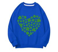 Generisch Girls and Boys Round Neck Felpe Spring and Autumn St Day Middle and Large Children's Felpe Retro Personality 2D Printing Children's Casual Felpa spessa ragazza, Blu, 12-13 Jahre