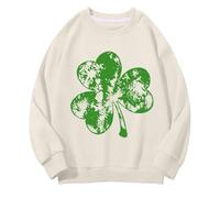 Generisch Girls and Boys Round Neck Felpe Spring and Autumn St Day Middle and Large Children's Felpe Retro Personality 2D Printing Children's Casual Felpa alla moda, beige., 6-7 Jahre