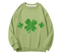 Generisch Girls and Boys Round Neck Felpe Spring and Autumn St Day Middle and Large Children's Felpe Retro Personality 2D Printing Children's Casual Felpa da ragazza con cappuccio, verde, 12-13 Jahre
