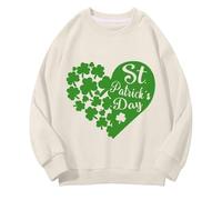 Generisch Girls and Boys Round Neck Felpe Spring and Autumn St Day Middle and Large Children's Felpe Retro Personality 2D Printing Children's Casual Felpa con cappuccio vintage, beige., 12-13 Jahre