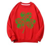 Generisch Girls and Boys Round Neck Felpe Spring and Autumn St Day Middle and Large Children's Felpe Retro Personality 2D Printing Children's Casual Felpa con nome, Colore: rosso, 6-7 Jahre