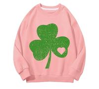 Generisch Girls and Boys Round Neck Felpe Spring and Autumn St Day Middle and Large Children's Felpe Retro Personality 2D Printing Children's Casual Felpa da equitazione per ragazze, Colore: rosa., 3