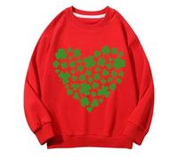Generisch Girls and Boys Round Neck Felpe Spring and Autumn St Day Middle and Large Children's Felpe Retro Personality 2D Printing Children's Casual Felpa spessa ragazza, Colore: rosso, 10-11 Jahre