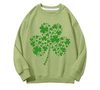 Generisch Girls and Boys Round Neck Felpe Spring and Autumn St Day Middle and Large Children's Felpe Retro Personality 2D Printing Children's Casual Felpa Baby, verde, 8-9 Jahre