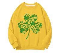 Generisch Girls and Boys Round Neck Felpe Spring and Autumn St Day Middle and Large Children's Felpe Retro Personality 2D Printing Children's Casual Felpa Baby, giallo., 6-7 Jahre