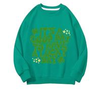 Generisch Girls and Boys Round Neck Felpe Spring and Autumn St Day Middle and Large Children's Felpe Retro Personality 2D Printing Children's Casual Felpa con nome, Ag., 10-11 Jahre