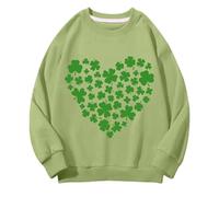 Generisch Girls and Boys Round Neck Felpe Spring and Autumn St Day Middle and Large Children's Felpe Retro Personality 2D Printing Children's Casual Felpa spessa ragazza, verde, 3-4 Jahre