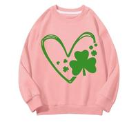Generisch Girls and Boys Round Neck Felpe Spring and Autumn St Day Middle and Large Children's Felpe Retro Personality 2D Printing Children's Casual Felpa da ragazza nera, Colore: rosa., 12-13 Jahre