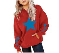 Generisch Girls and Cute for Oversized Long Sleeve Felpa Gradient Teen Girls Pullover Hoodie Bad Girl, Colore: rosso, 9-11 Jahre