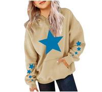 Generisch Girls and Cute for Oversized Long Sleeve Felpa Gradient Teen Girls Pullover Hoodie Bad Girl, cachi, 7-9 Jahre
