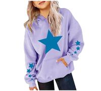 Generisch Girls and Cute for Oversized Long Sleeve Felpa Gradient Teen Girls Pullover Hoodie Bad Girl, Lilla, 11-13 Jahre