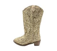 Generisch Girls Leopard Print Shoes Fashion Flower Short Boots Non Slip Breathable Women Boots Stivali da neve 24, gold, 28.5 EU