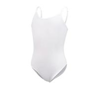 Generisch Girl's Leotard Sleeveless Camisole Leotard with Adjustable Straps For Dance Ballet Bodysuit Dancewear Tuta invernale, bianco, 14-16 Jahre