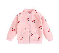 Generisch Giubbino invernale da donna per neonati, invernale, antivento, giacca calda capispalla per la letteratura giovanile 12, Colore: rosa., 6-12 Monate