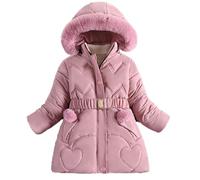 Generisch Giubbino invernale per bambini In Lungo Plus Ispessimento Stile Estero Femminile Moda Piumino Giacca Imbottita Inverno Maglione Donna Senza Caldo, RD1, 7-8 Jahre