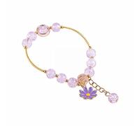 Generisch Giugno anelli pietra portafortuna Bracciali Gioielli Colorati Margherita Multi Perline Stile Accessori fatti a mano Perline Fragola Cristallo Corda Mano Orologio Da Polso Ragazza Digitale