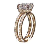 Generisch Gli anelli due anelli retrò personalità temperamento aperto anello comune regalo di San Valentino anelli compatibili con fare set resina, D, Metallo, Nessuna pietra preziosa