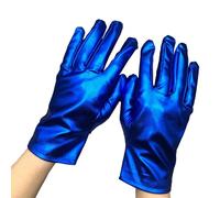 Generisch Gloves Shiny Opera Cosplay Gloves Role Play Costume Glove for Adult Princess Womens Accessories (Blue, One Size)