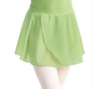 Generisch Gonna da balletto da bambina, tutu da balletto con elastico in vita, morbida gonna a rete multistrato, per allenamento e prestazioni, Verde chiaro, 12-14 Anni