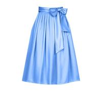 Generisch Gonna da donna con papillon in vita, grembiule avvolgente regolabile, per feste e per il tempo libero, look classico, vestibilità comoda, Celeste., L