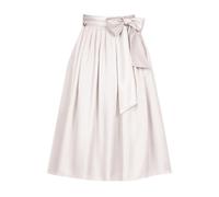 Generisch Gonna da donna con papillon in vita, grembiule avvolgente regolabile, per feste e per il tempo libero, look classico, vestibilità comoda, beige., L