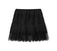 Generisch Gonna da Donna Y 2k in Pizzo, Gonna Mini Elasticizzata, Gonna Pieghe, Mezzo Slip, Gonna Corta Fluida, Babysachen, Nero , S