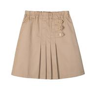 Generisch Gonna da scuola 2026, pieghettata per ragazze in stile britannico, adatta per una comoda fascia elastica in vita, adatta per abiti primaverili estivi., cachi, 16-17 Jahre