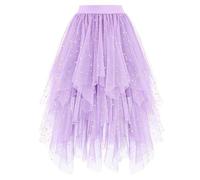 Generisch Gonna in tulle, da donna, per Carnevale, classico, elastico, in tulle, 50 pezzi, gonna corta