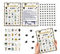 Generisch Grad Party Bingo Cards, Group Fun Game, 2026 Themed Card Pack, Easy Read Number Layout, Classroom Celebration Activity Item, for Home School Events Students Men Women and Families