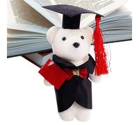 Generisch Graduation Bears Animal Dolls, Sitting Position Plush, Bouquet Making Supplies, University Teacher Student Velft, decorazione per l'asilo i celebrazione 2025, 12 cm