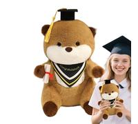 Generisch Graduation Stuffed Animal, Cute Otters Throw, Pillow Realistic Plush, Animal Hat Diploma, Christmas Party Decoration for Room Decor, Birthday Gift Valentine's