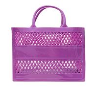 Generisch Grande Capacità PVC Shopping Bag Gomma Silicone Borsa Da Spiaggia Nero Pochette Per Le Signore, Lilla, taglia unica