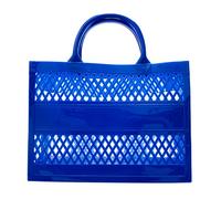 Generisch Grande Capacità PVC Shopping Bag Gomma Silicone Borsa Da Spiaggia Nero Pochette Per Le Signore, Blu, taglia unica
