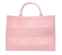 Generisch Grande Capacità PVC Shopping Bag Gomma Silicone Borsa Da Spiaggia Nero Pochette Per Le Signore, Colore: rosso, taglia unica