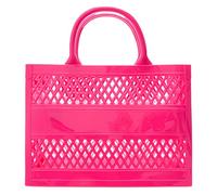Generisch Grande Capacità PVC Shopping Bag Gomma Silicone Borsa Da Spiaggia Nero Pochette Per Le Signore, rosa intenso, taglia unica