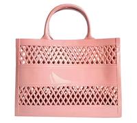 Generisch Grande Capacità PVC Shopping Bag Gomma Silicone Borsa Da Spiaggia Nero Pochette Per Le Signore, oro rosa, taglia unica