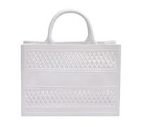 Generisch Grande Capacità PVC Shopping Bag Gomma Silicone Borsa Da Spiaggia Nero Pochette Per Le Signore, bianco, taglia unica