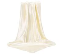 Generisch Grande sciarpa quadrata in raso, sciarpa per capelli in seta, fasce per capelli quadrate, grande sciarpa, avvolgicavo per le donne, beige., Taglia unica