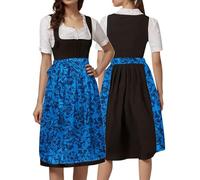 Generisch Grembiule da donna con lacci, con lacci, per cosplay, travestimento, classico, da legare, perfetto per feste in costume (blu, S)
