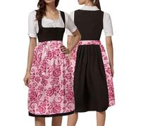 Generisch Grembiule da donna con lacci, per l'Oktoberfest, tradizionale, per cosplay, feste, travestimenti, abbigliamento storico (S)